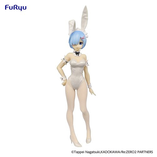 Re:Zero Starting Life in Another World Rem White Pearl Color Version BiCute Bunnies Statue